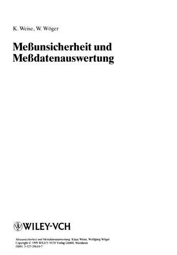 Me?unsicherheit und Me?datenauswertung