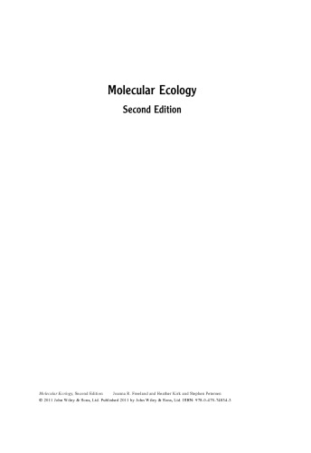 Molecular Ecology, Second Edition