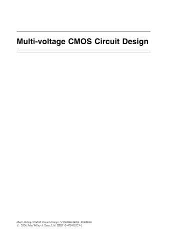 Multi-Voltage CMOS Circuit Design