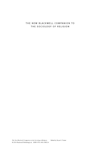 The New Blackwell Companion to the Sociology of Religion