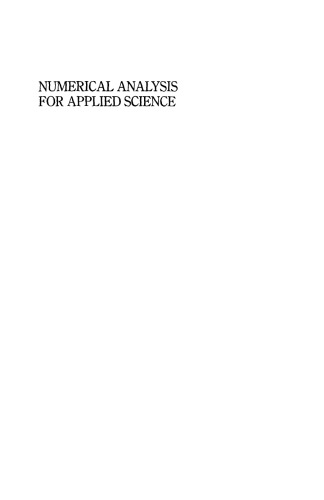 Numerical Analysis for Applied Science