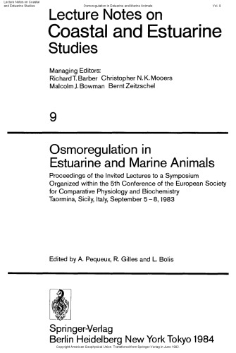 Osmoregulation in Estuarine and Marine Animals