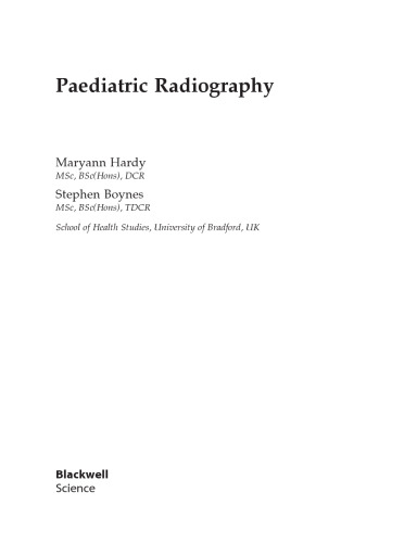 Paediatric Radiography