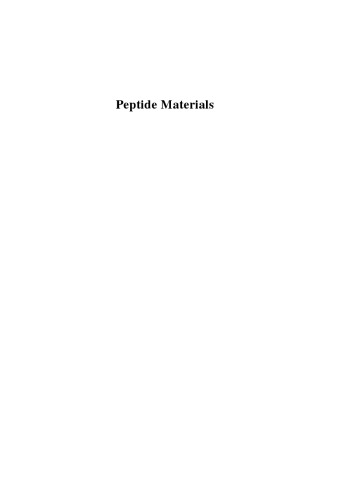 Peptide Materials: From Nanostructures to Applications