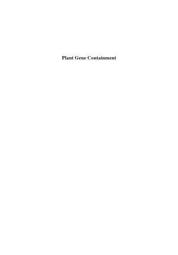 Plant Gene Containment