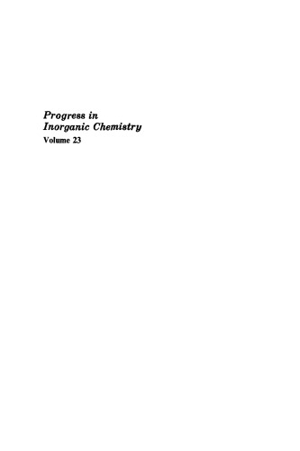 Progress in Inorganic Chemistry, Volume 23