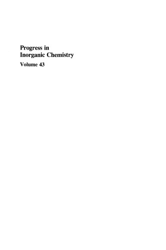 Progress in Inorganic Chemistry, Volume 43