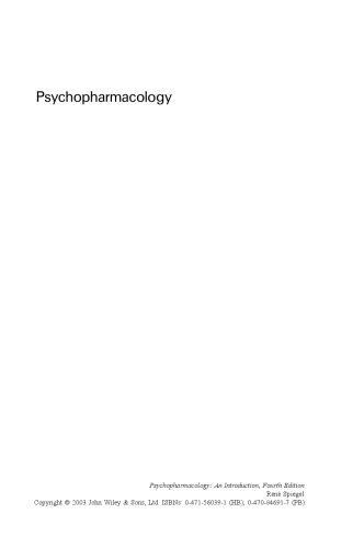 Psychopharmacology: An Introduction