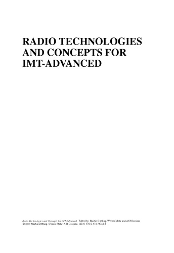 Radio Technologies and Concepts for IMT-Advanced