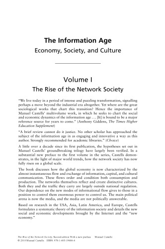 The Rise of the Network Society: With a New Preface, Volume I, Second edition With a new preface