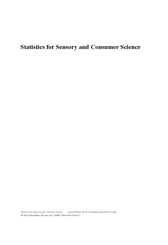 Statistics for Sensory and Consumer Science