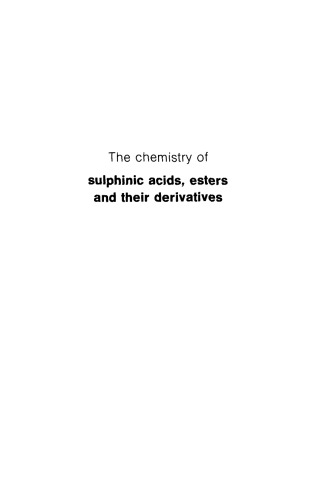 Sulphinic Acids, Esters and Derivatives (1990)