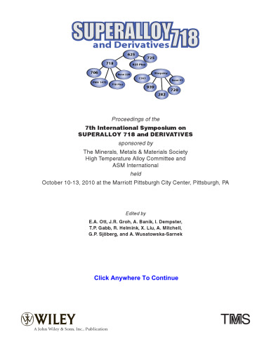 Superalloy 718 and Derivatives