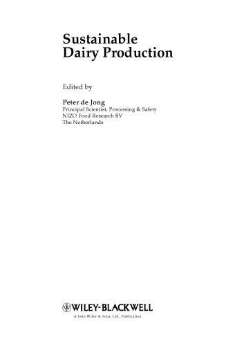 Sustainable Dairy Production