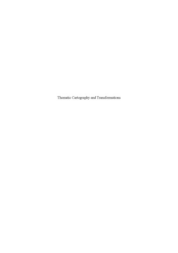 Thematic Cartography and Transformations, Volume 1