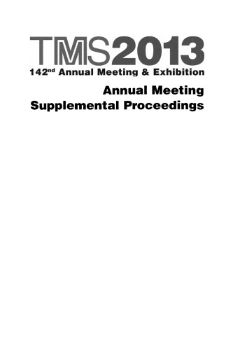 TMS2013 Supplemental Proceedings