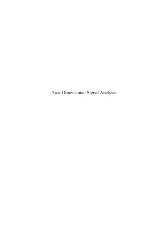 Two-Dimensional Signal Analysis