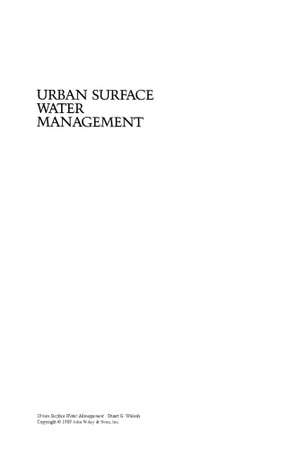 Urban Surface Water Management