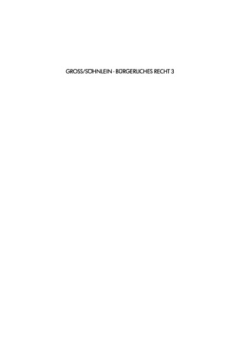 Bürgerliches Recht 3: Fall · Systematik · Lösung · Schuldrecht · Besonderer Teil. Kauf und Tausch · Schenkung · Miete und Pacht · Leihe · Verwahrung · Darlehen · Bürgschaft · Dienst- und Werkvertrag