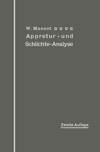 Anleitung zur qualitativen Appretur- und Schlichte-Analyse