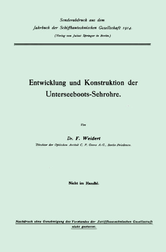 Entwicklung und Konstruktion der Unterseeboots-Sehrohre