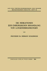 Die Indikationen zur Chirurgischen Behandlung von Lungenerkrankungen