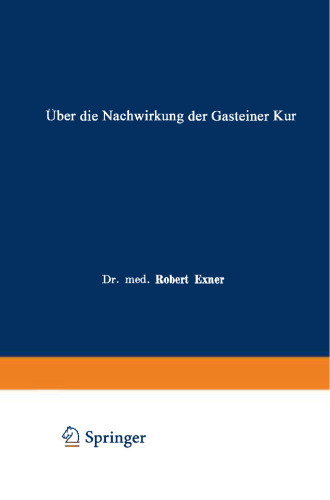 Über die Nachwirkung der Gasteiner Kur