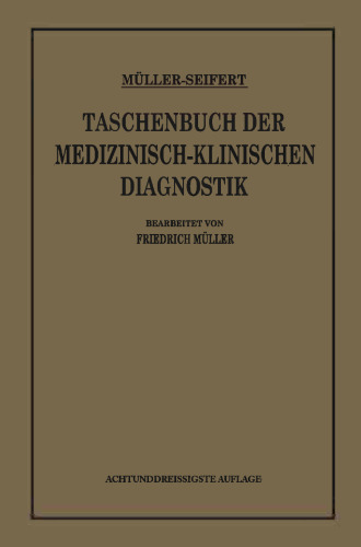 Taschenbuch der Medizinisch Klinischen Diagnostik