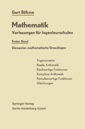 Elementar-mathematische Grundlagen