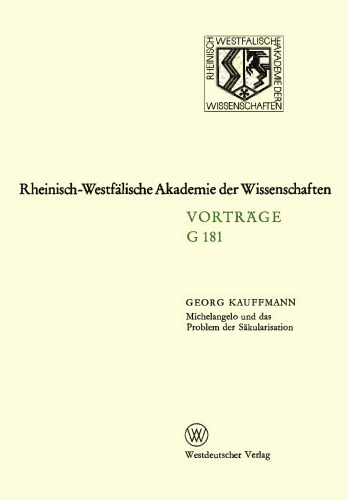 Michelangelo und das Problem der Säkularisation