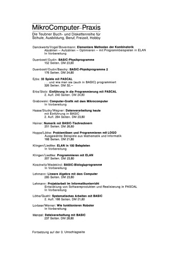 Problemlösen und Programmieren mit LOGO: Ausgewählte Beispiele aus Mathematik und Informatik