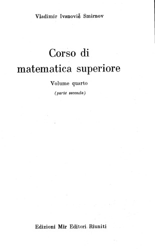 Corso di matematica superiore