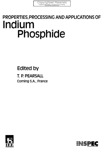 Properties, Processing and Applications of Indium Phosphide