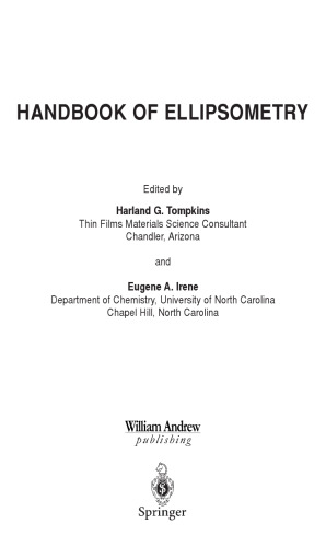 Handbook of Ellipsometry