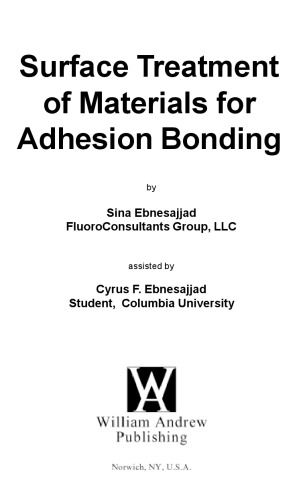 Surface Treatment of Materials for Adhesion Bonding