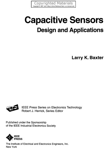 Capacitive Sensors - Design and Applications