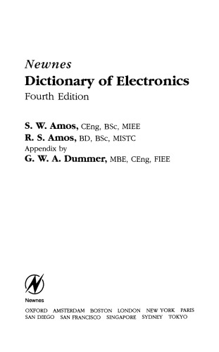 Newnes Dictionary of Electronics