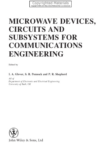 Microwave Devices, Circuits and Subsystems for Communications Engineering