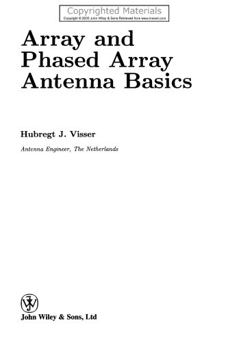 Array and Phased Array Antenna Basics