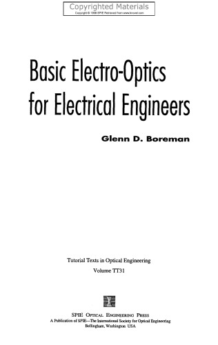 Basic Electro-Optics for Electrical Engineers