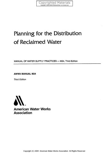 Planning for the Distribution of Reclaimed Water