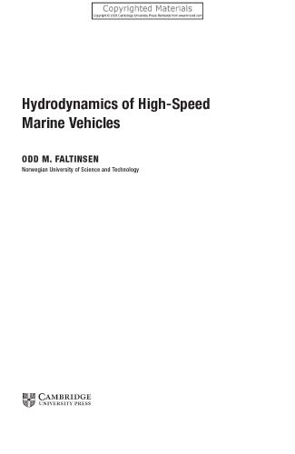 Hydrodynamics of High-Speed Marine Vehicles