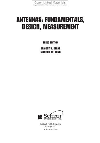 Antennas - Fundamentals, Design, Measurement