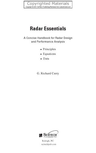 Radar Essentials - A Concise Handbook for Radar Design and Performance Analysis