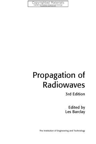 Propagation of Radiowaves