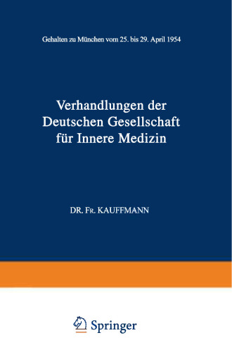 Sechzigster Kongress: Gehalten zu München vom 25.–29. April 1954