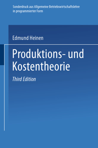 Produktions- und Kostentheorie