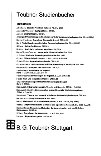 Iterative Lösung großer schwachbesetzter Gleichungssysteme