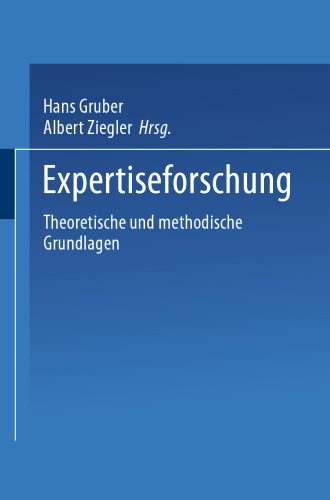 Expertiseforschung: Theoretische und methodische Grundlagen