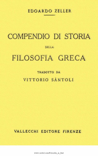 Compendio di storia della filosofia greca